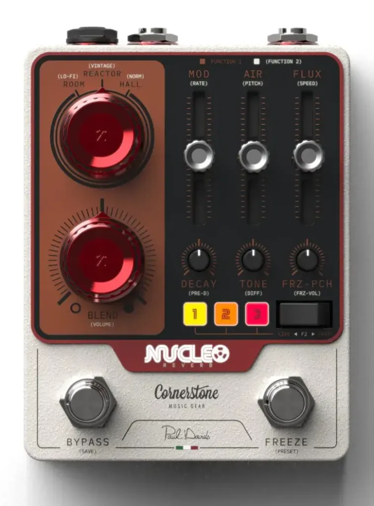 The Paul Davids Nucleo reverb pedal.