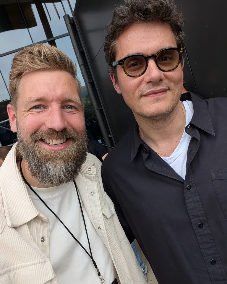 Paul Davids with John Mayer