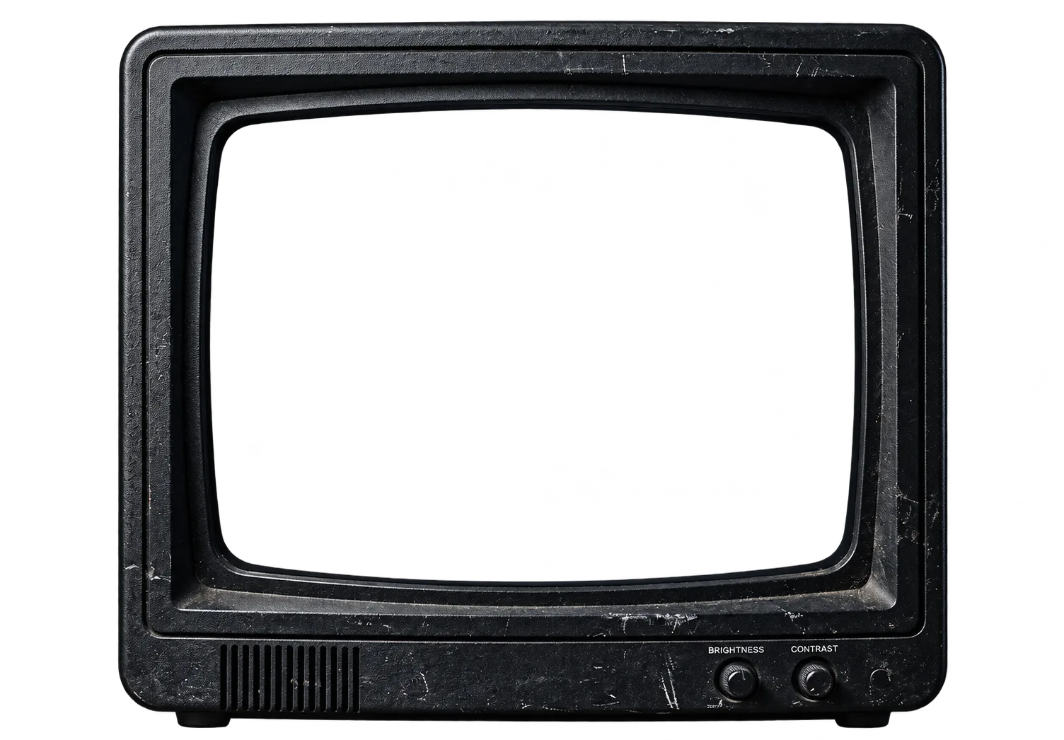 Vintage curved-screen CRT television